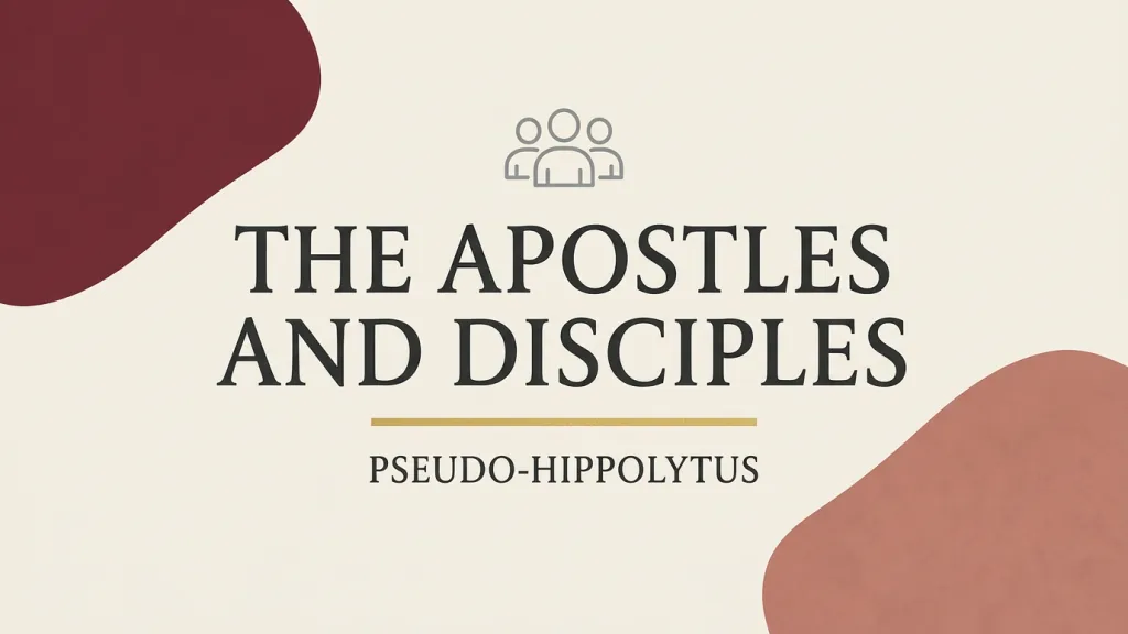 The Apostles and Disciples (Pseudo-Hippolytus)