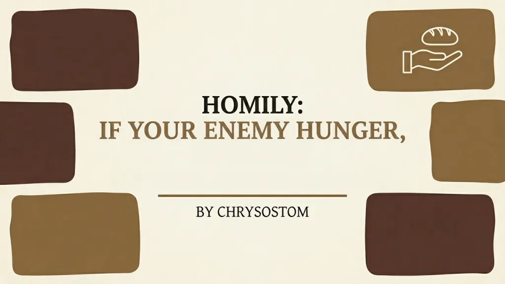 Homily on the Passage "If your enemy hunger, feed him."