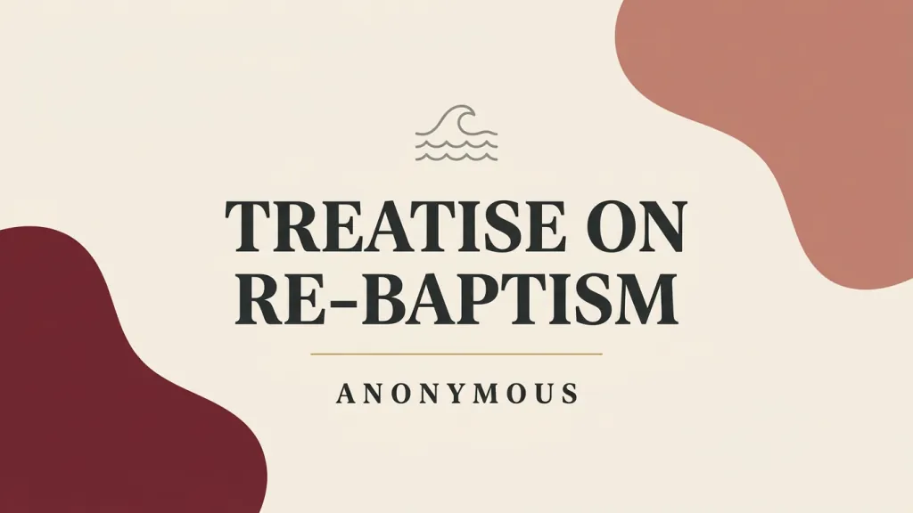 Treatise on Re-Baptism